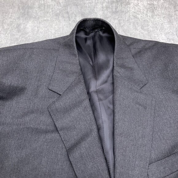 Canali Blazer Men 44 Gray Classic‎ Career Suit Jacket Pure Wool  Italy VTG - Picture 3 of 13